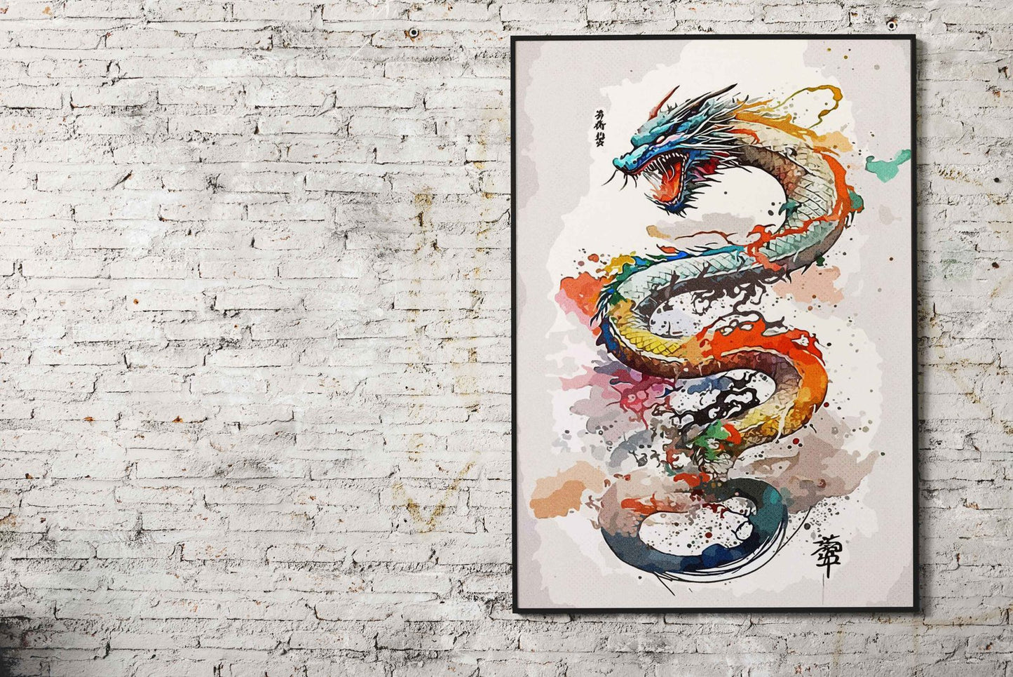 Painting Dragon Asian Style Poster | Wall Art f or Home & Office | High-Quality Print