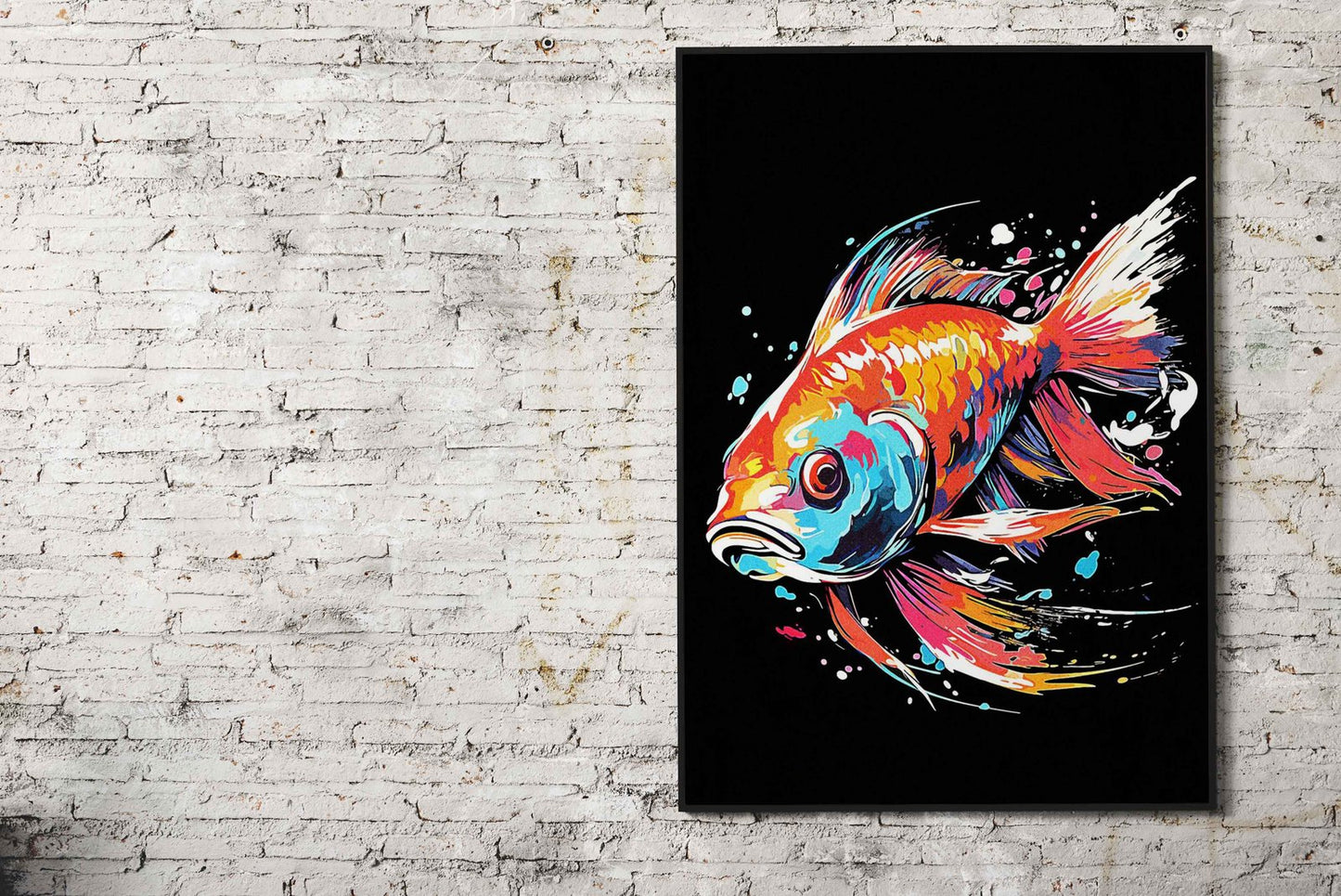 Painting Fish Asian Style Poster | Wall Art for H ome & Office | High-Quality Print
