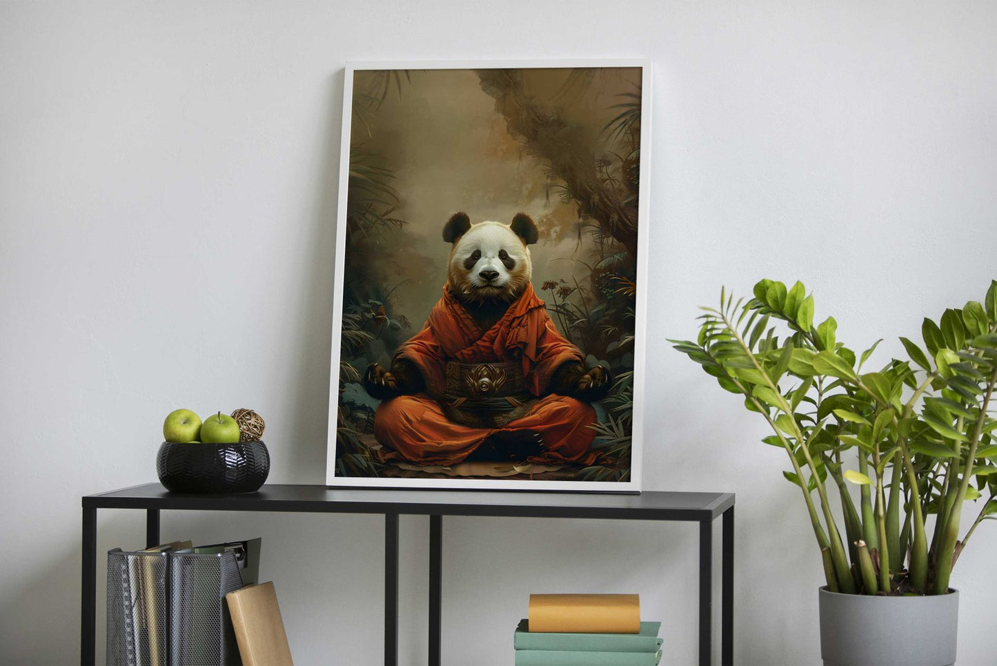 Panda Monk Mystic Meditate Asian Style Post er | Wall Art for Home & Office | High-Quality Print