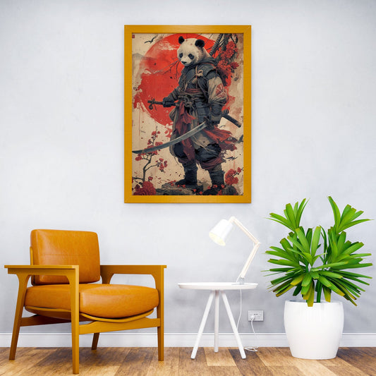 Panda Warrior Japan Asian Style Poster | Wall  Art for Home & Office | High-Quality Print
