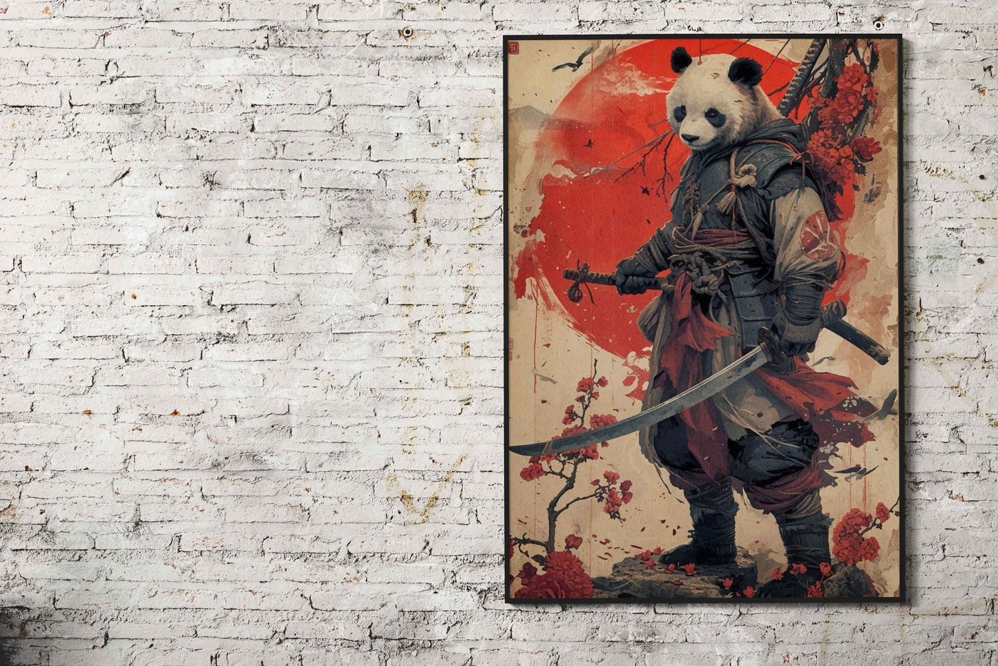 Panda Warrior Japan Asian Style Poster | Wall  Art for Home & Office | High-Quality Print