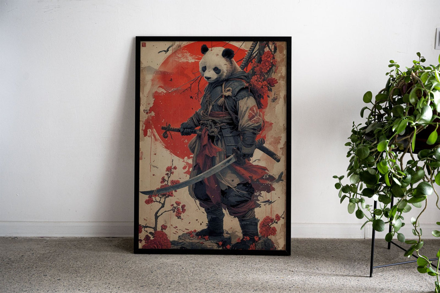 Panda Warrior Japan Asian Style Poster | Wall  Art for Home & Office | High-Quality Print
