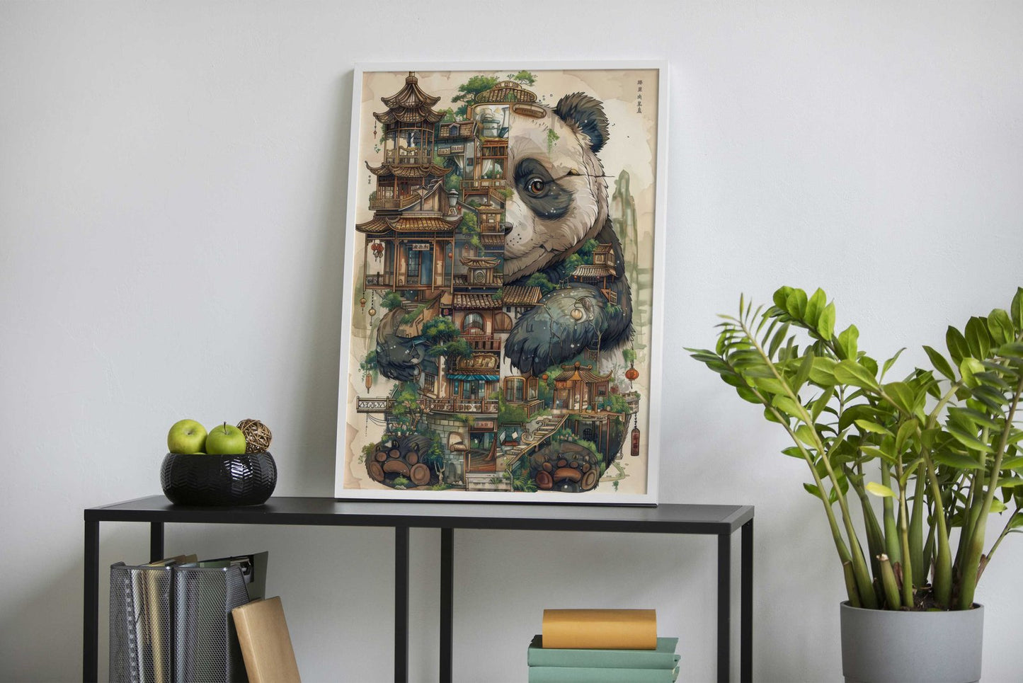 Panda house Asian Style Poster | Wall Art for H ome & Office | High-Quality Print