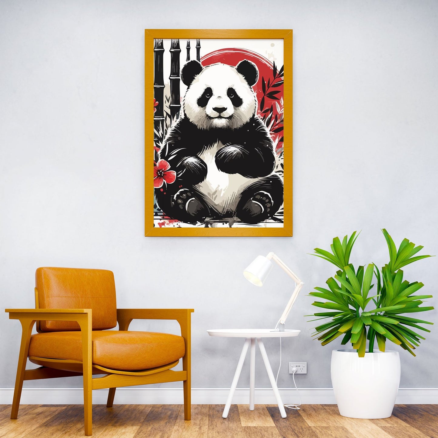 Pandas smile for you Asian Style Poster | Wall  Art for Home & Office | High-Quality Print