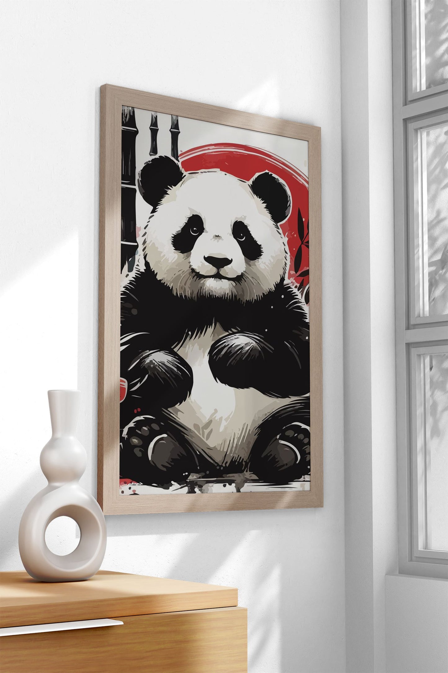 Pandas smile for you Asian Style Poster | Wall  Art for Home & Office | High-Quality Print