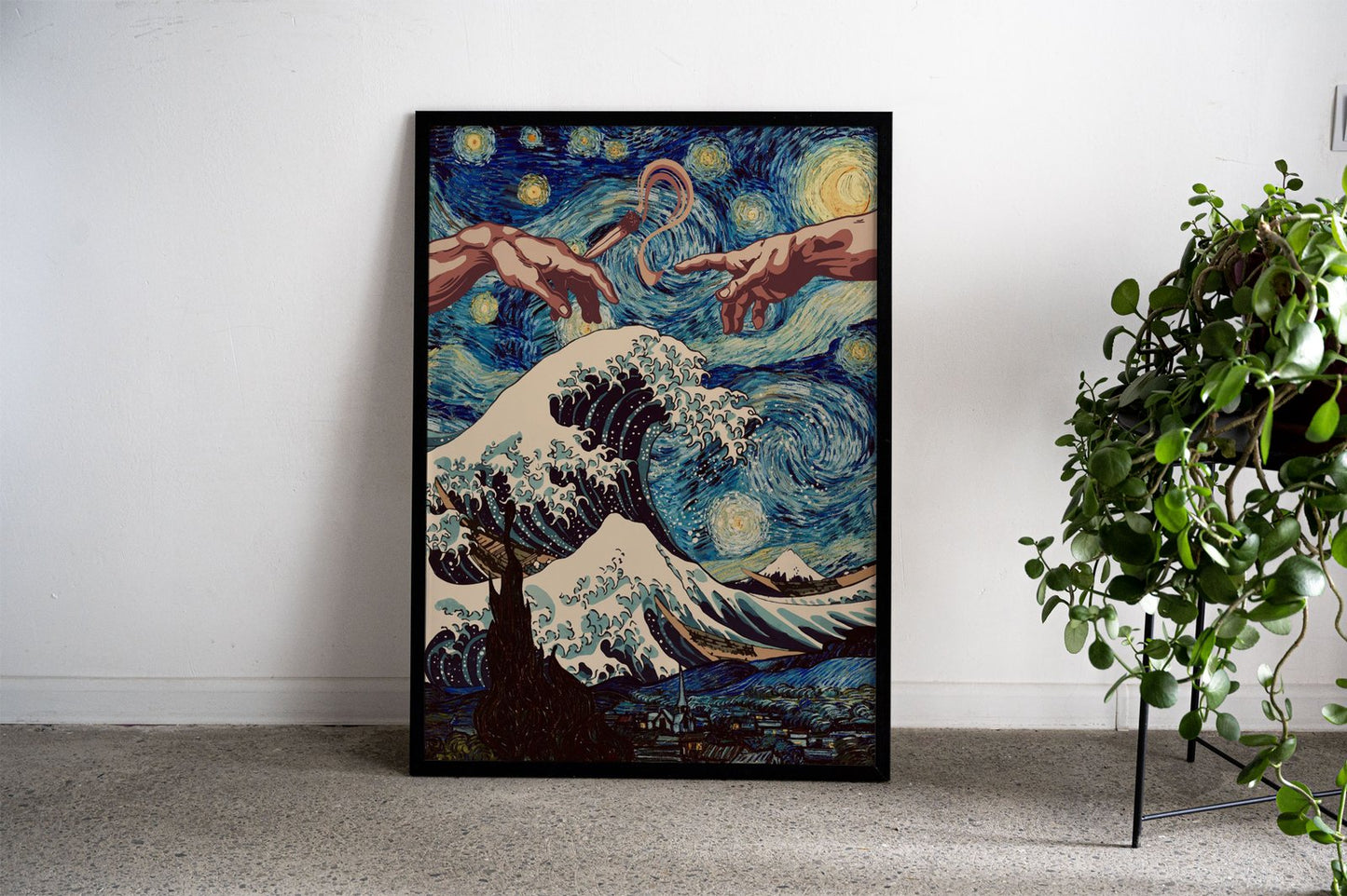 Pass Joint starry night Asian Style Poster | Wa ll Art for Home & Office | High-Quality Print