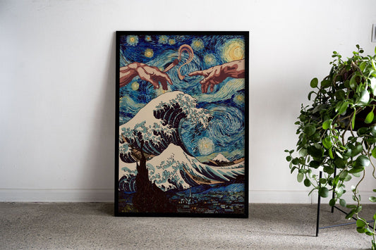 Pass Joint starry night Asian Style Poster | Wa ll Art for Home & Office | High-Quality Print