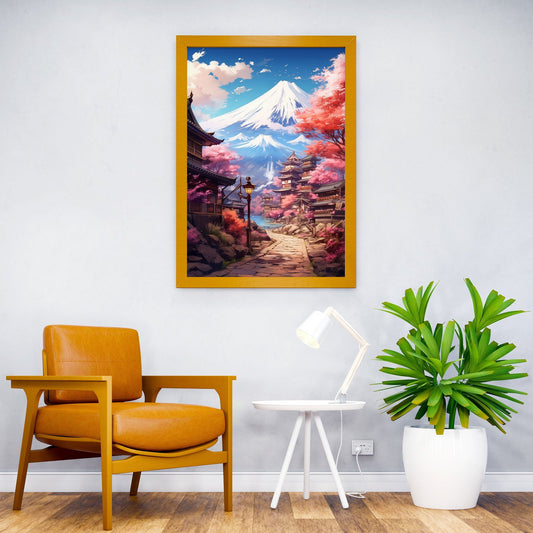 pastel fuji japan Asian Style Poster | Wall Art fo r Home & Office | High-Quality Print