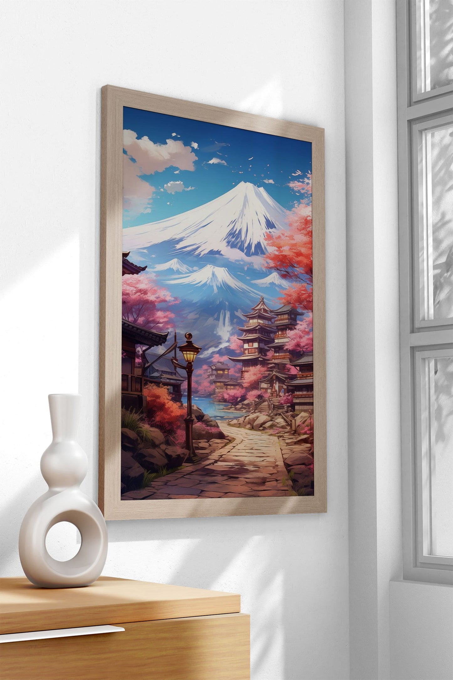 pastel fuji japan Asian Style Poster | Wall Art fo r Home & Office | High-Quality Print