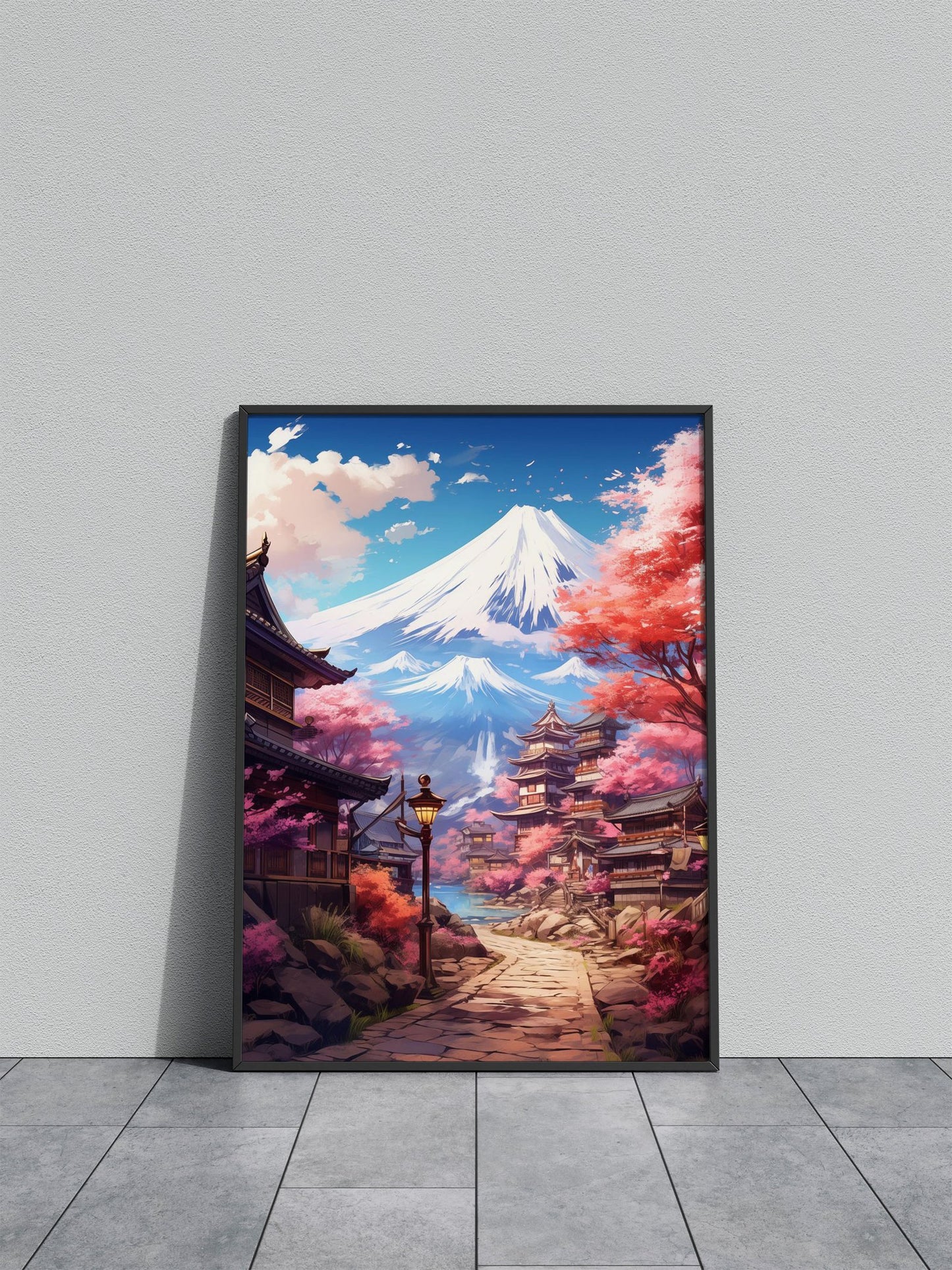 pastel fuji japan Asian Style Poster | Wall Art fo r Home & Office | High-Quality Print