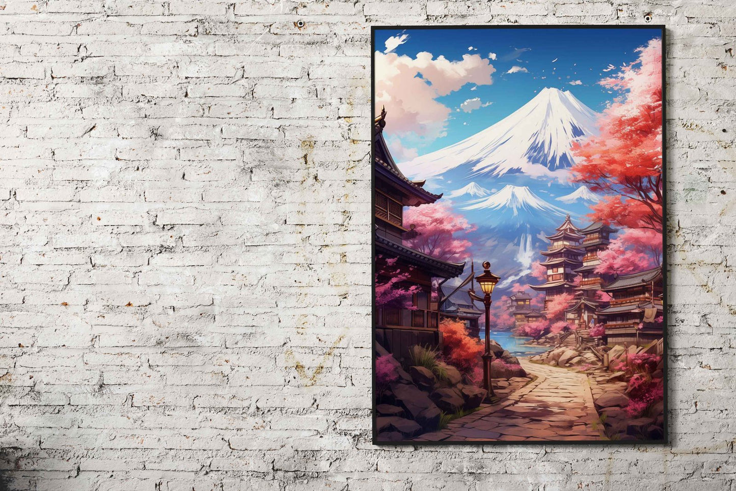 pastel fuji japan Asian Style Poster | Wall Art fo r Home & Office | High-Quality Print