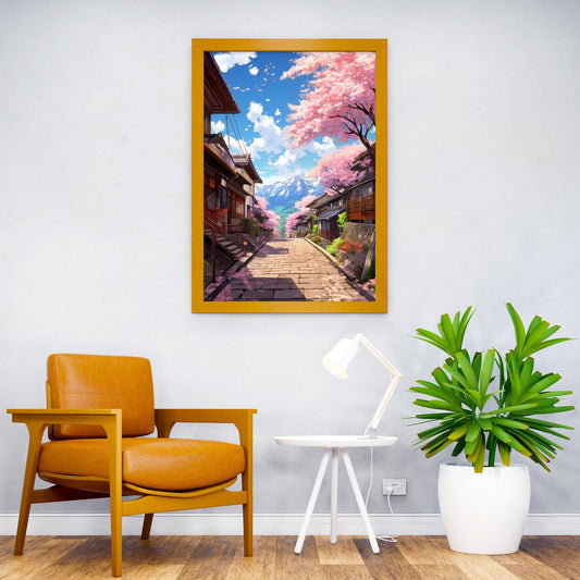 Pastel Fuji Asian Style Poster | Wall Art for Hom e & Office | High-Quality Print