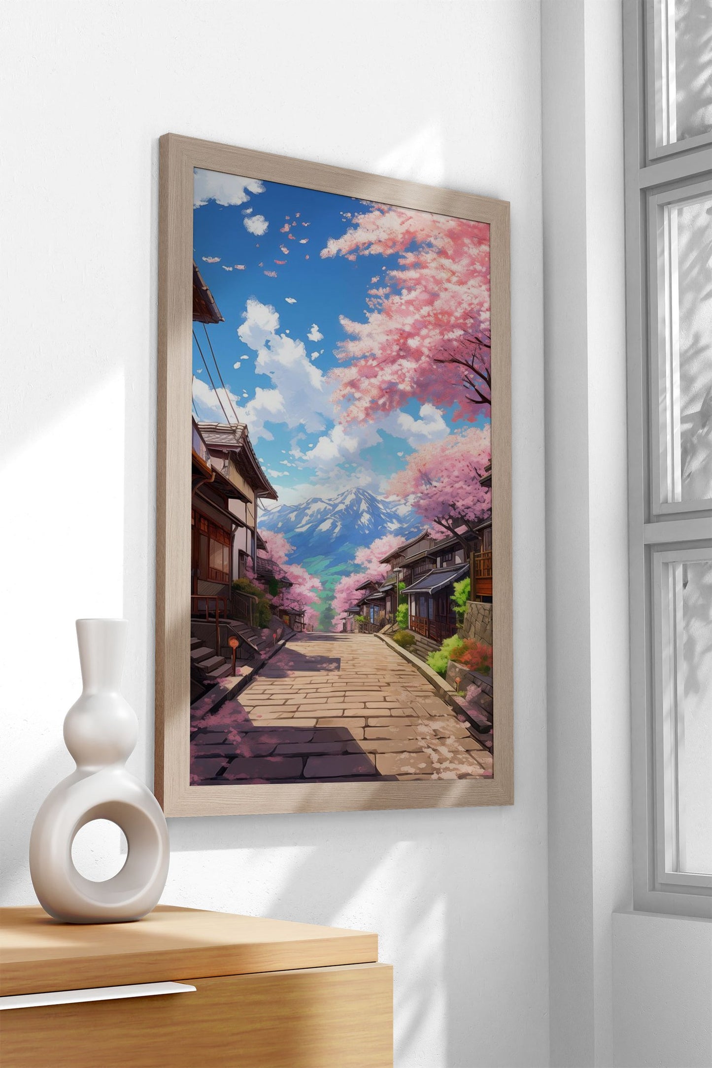 Pastel Fuji Asian Style Poster | Wall Art for Hom e & Office | High-Quality Print
