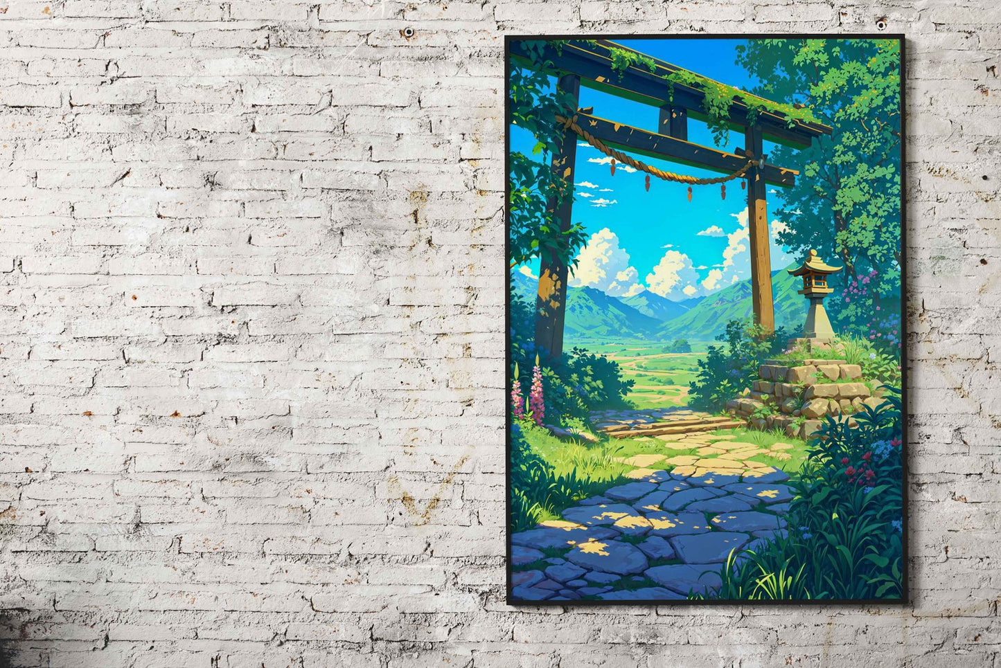 Path to Tranquility Asian Style Poster | Wall Art  for Home & Office | High-Quality Print