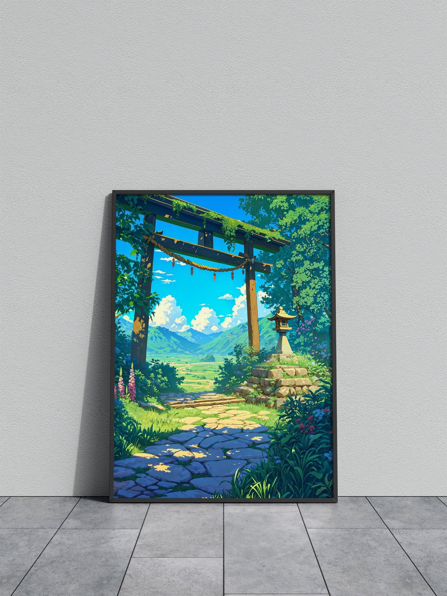 Path to Tranquility Asian Style Poster | Wall Art  for Home & Office | High-Quality Print