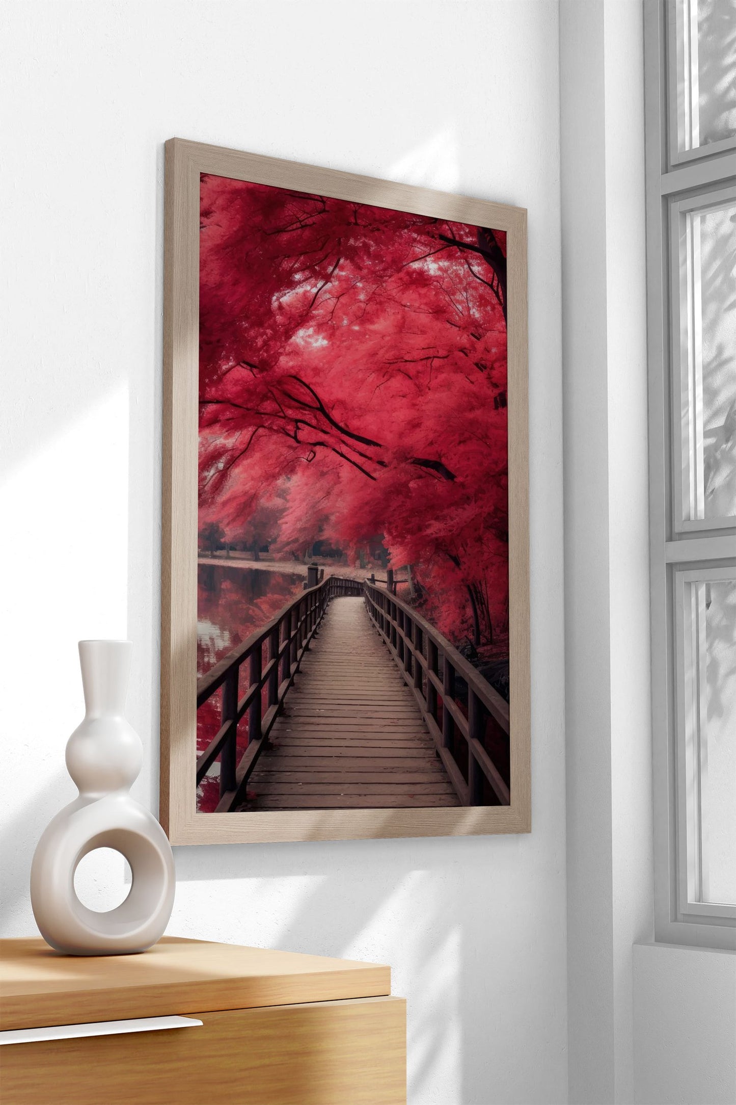 Pathway cherry blossom Asian Style Poster |  Wall Art for Home & Office | High-Quality Print