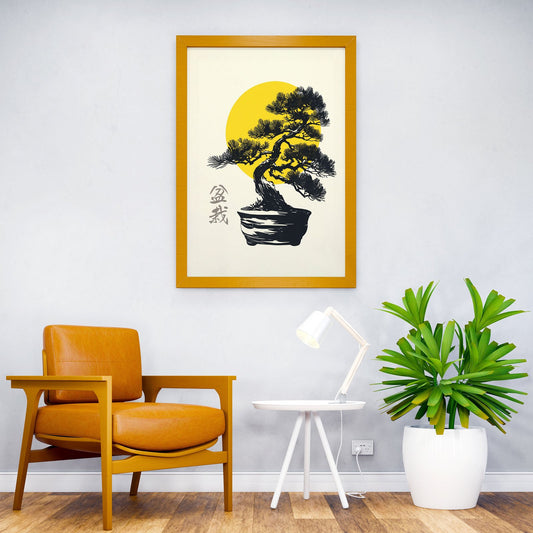 Peaceful Bonsai Tree Asian Style Poster | Wall  Art for Home & Office | High-Quality Print