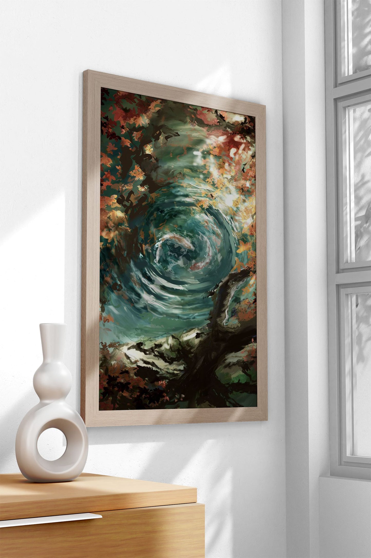 Peaceful Japanese Koi FIsh Asian Style Poster  | Wall Art for Home & Office | High-Quality Print