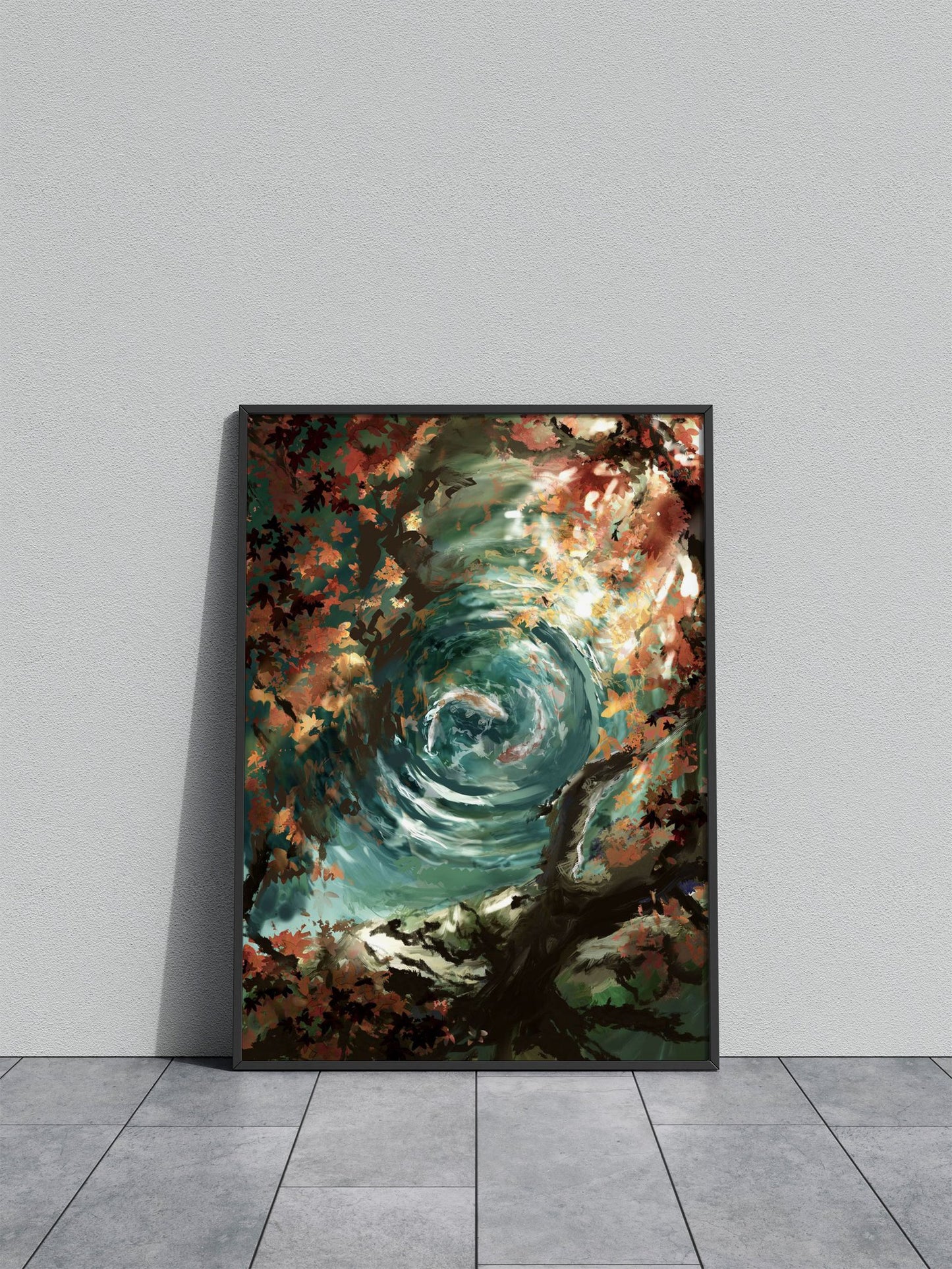 Peaceful Japanese Koi FIsh Asian Style Poster  | Wall Art for Home & Office | High-Quality Print