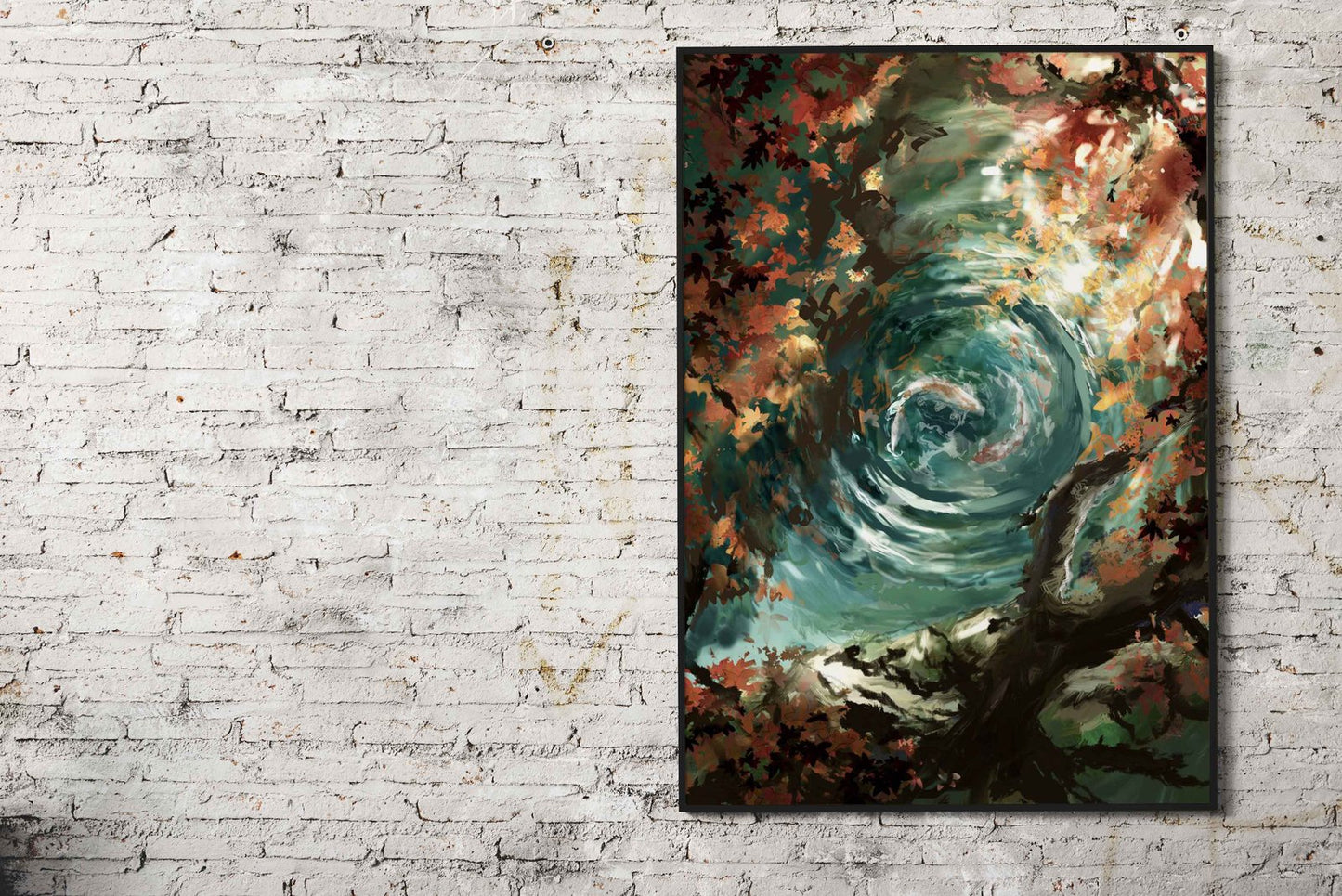 Peaceful Japanese Koi FIsh Asian Style Poster  | Wall Art for Home & Office | High-Quality Print