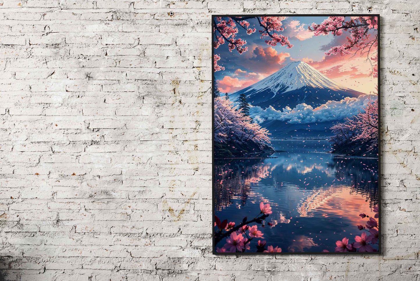 Peaceful Morning at Mount Fuji Asian Style Po ster | Wall Art for Home & Office | High-Quality Print