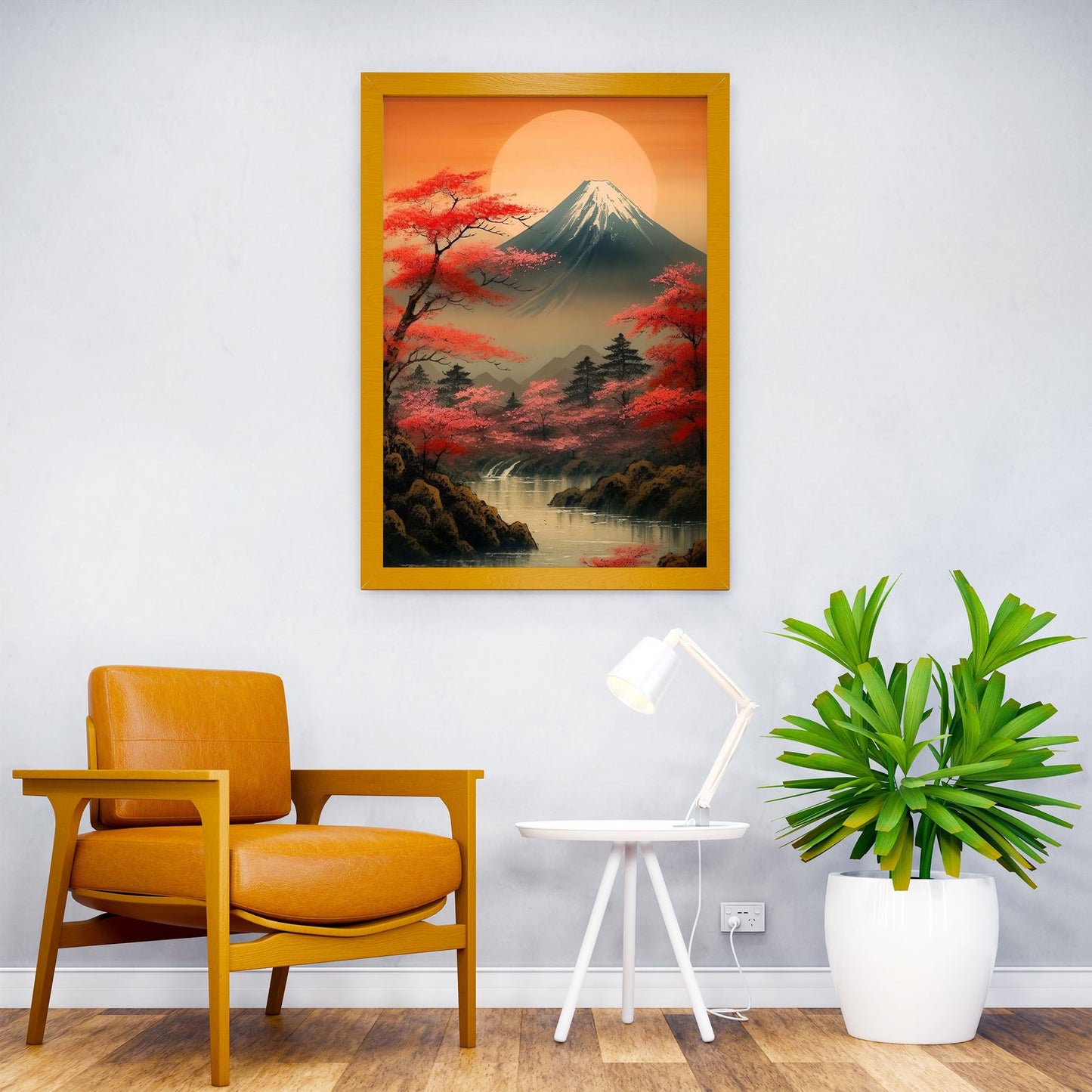 Peaceful Mount Fuji Asian Style Poster | Wall A rt for Home & Office | High-Quality Print