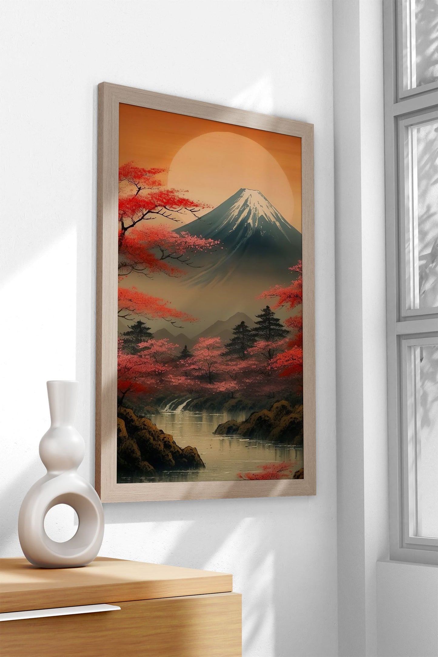 Peaceful Mount Fuji Asian Style Poster | Wall A rt for Home & Office | High-Quality Print