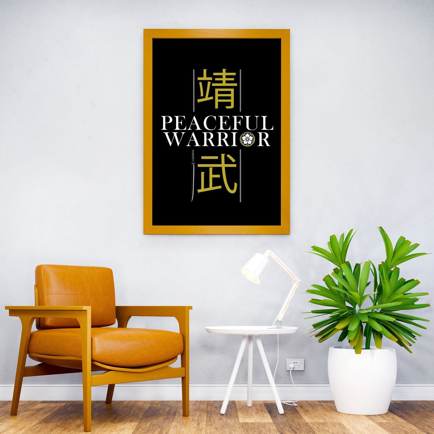 Peaceful Warrior Asian Style Poster | Wall Art f or Home & Office | High-Quality Print