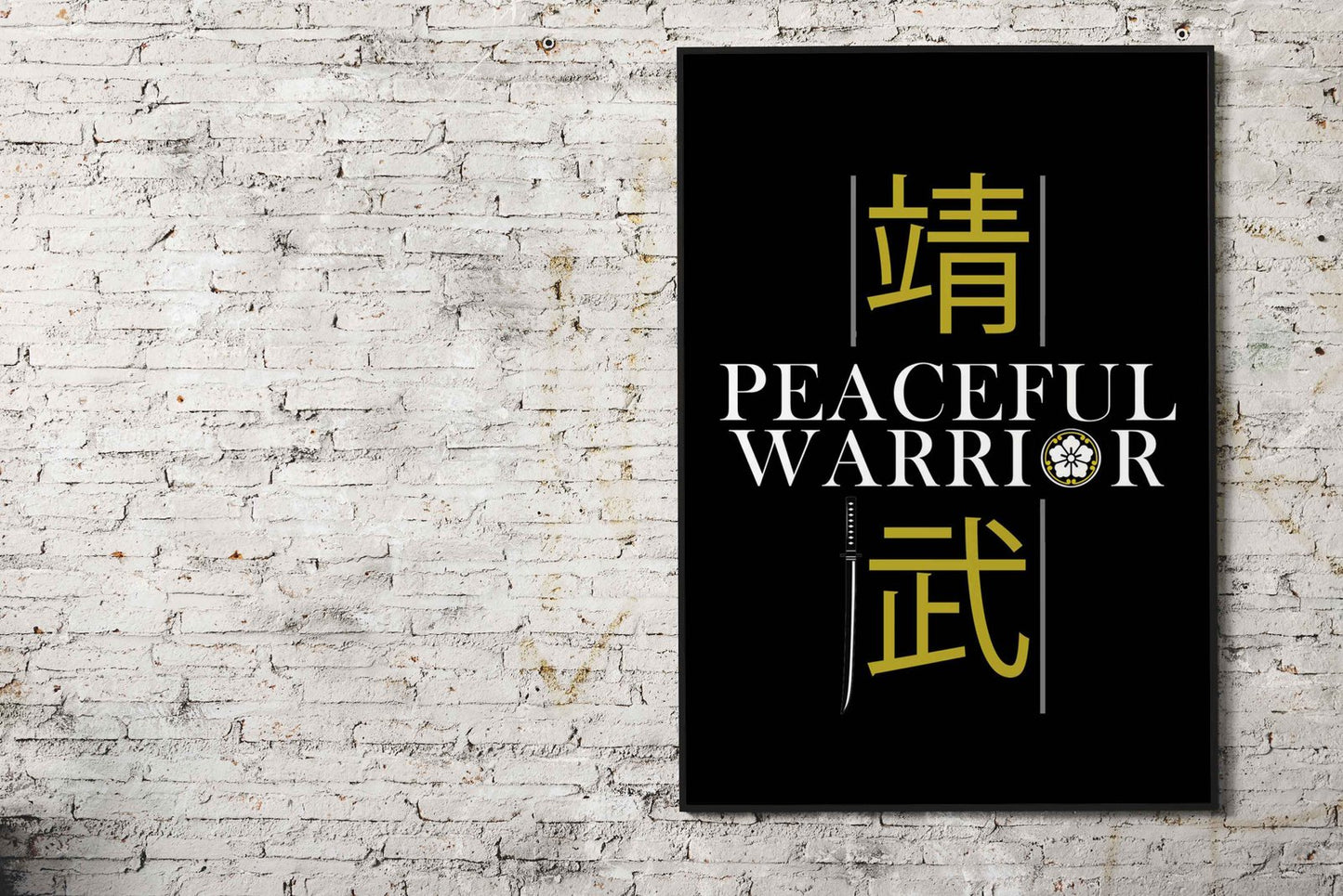 Peaceful Warrior Asian Style Poster | Wall Art f or Home & Office | High-Quality Print