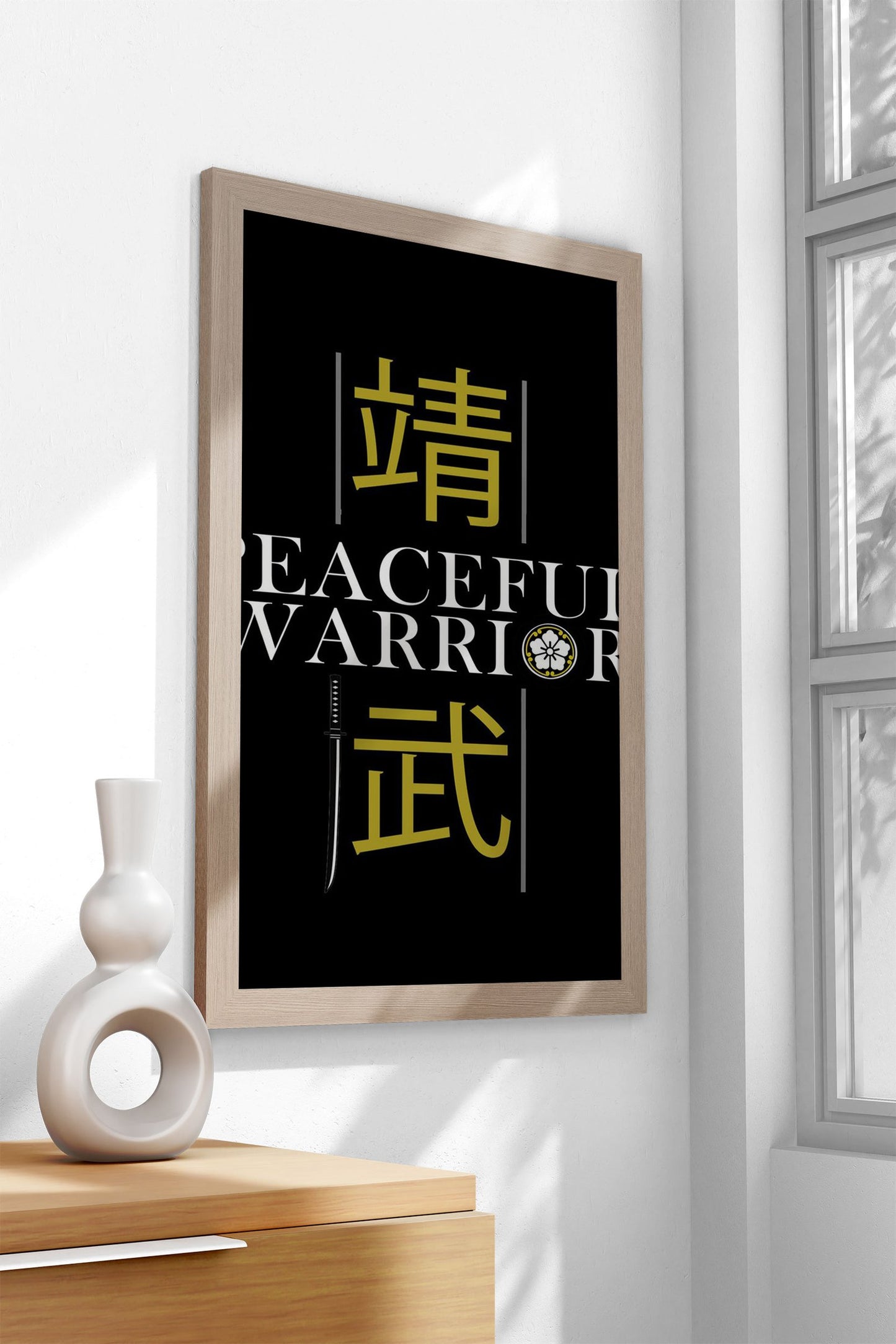 Peaceful Warrior Asian Style Poster | Wall Art f or Home & Office | High-Quality Print