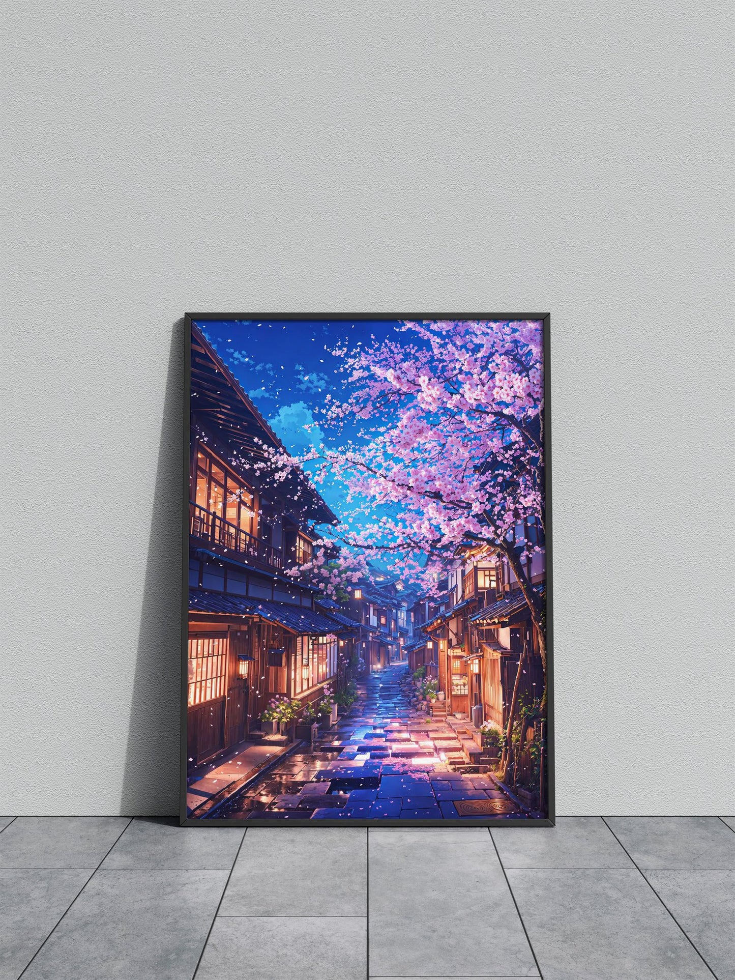 Petal Street Asian Style Poster | Wall Art for Ho me & Office | High-Quality Print
