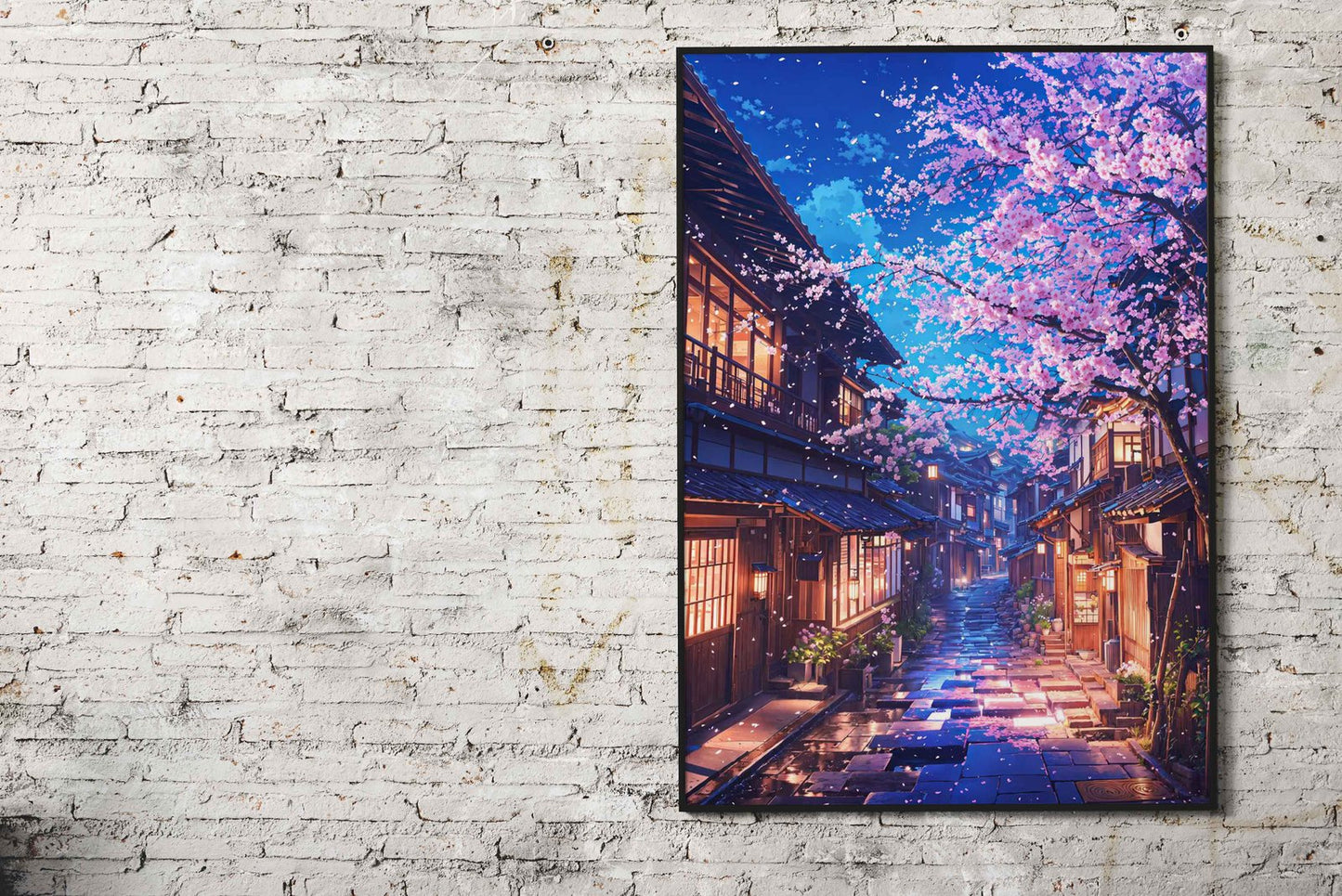 Petal Street Asian Style Poster | Wall Art for Ho me & Office | High-Quality Print