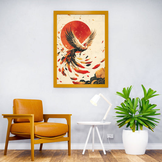 Phoenix Rising Asian Style Poster | Wall Art for  Home & Office | High-Quality Print