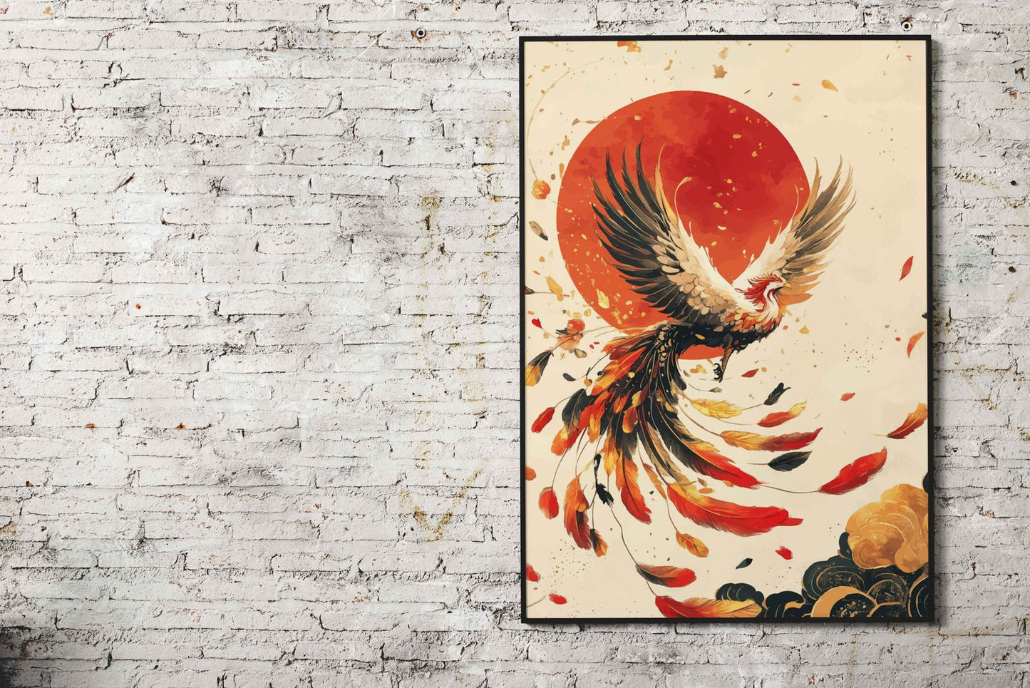 Phoenix Rising Asian Style Poster | Wall Art for  Home & Office | High-Quality Print