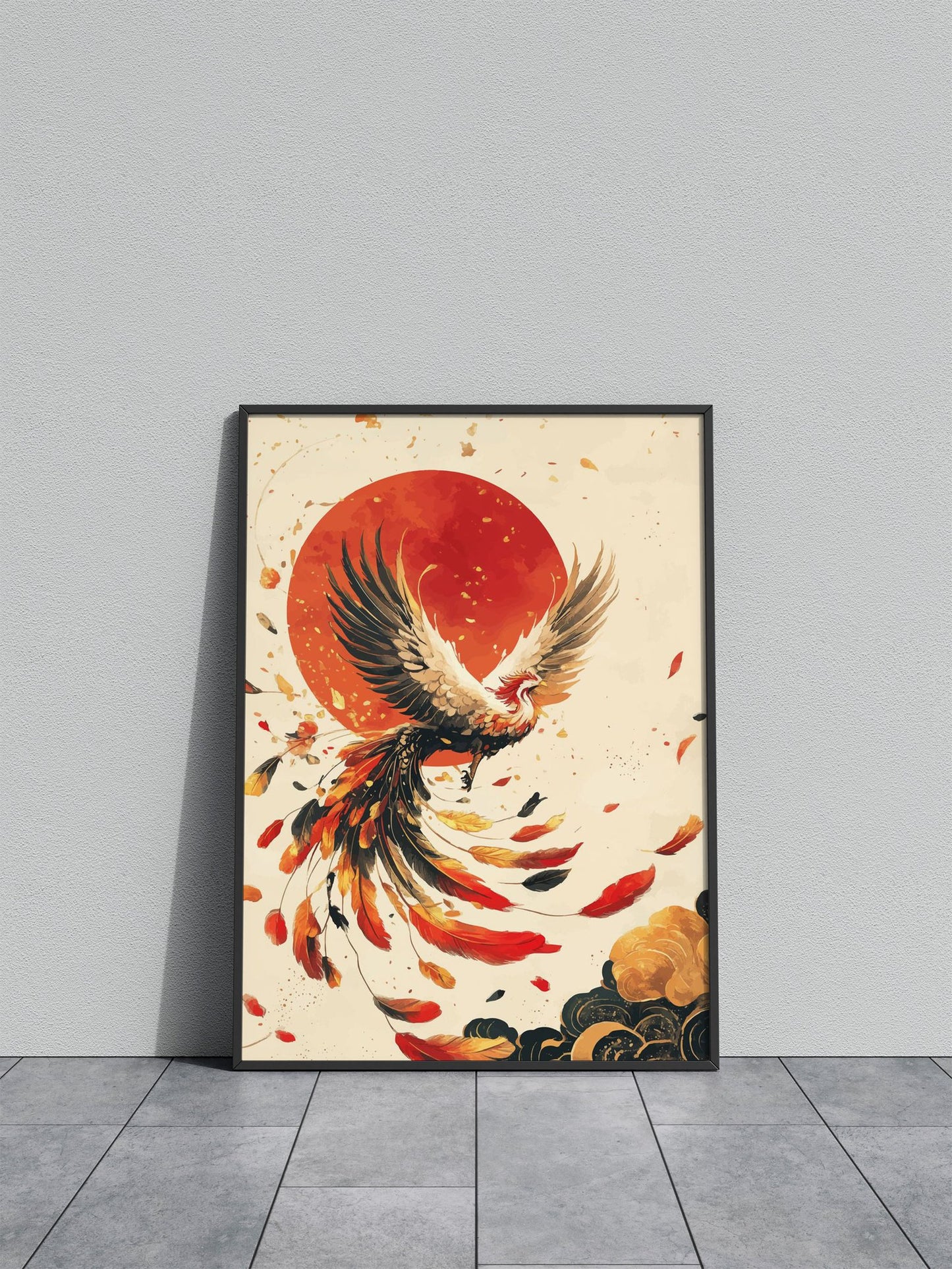 Phoenix Rising Asian Style Poster | Wall Art for  Home & Office | High-Quality Print