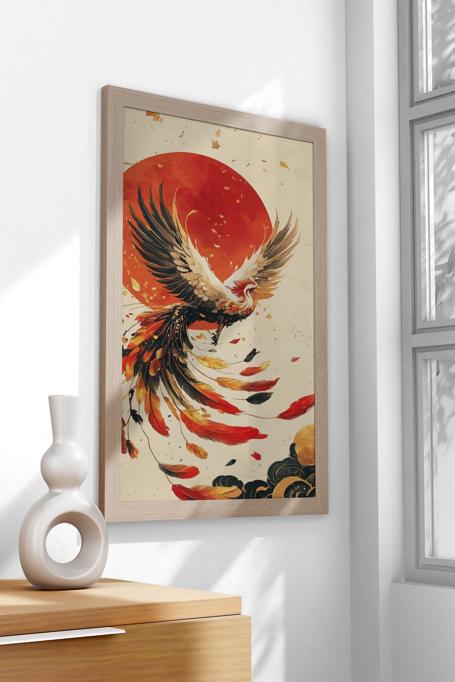 Phoenix Rising Asian Style Poster | Wall Art for  Home & Office | High-Quality Print