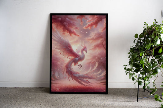 Phoenix sakura Japan Asian Style Poster | Wal l Art for Home & Office | High-Quality Print