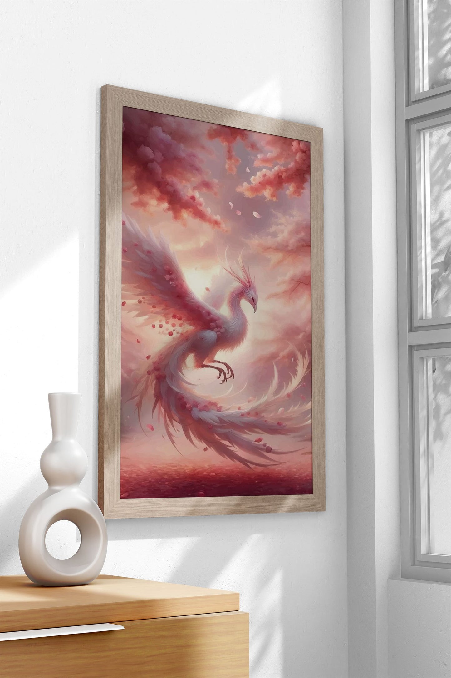 Phoenix sakura Japan Asian Style Poster | Wal l Art for Home & Office | High-Quality Print