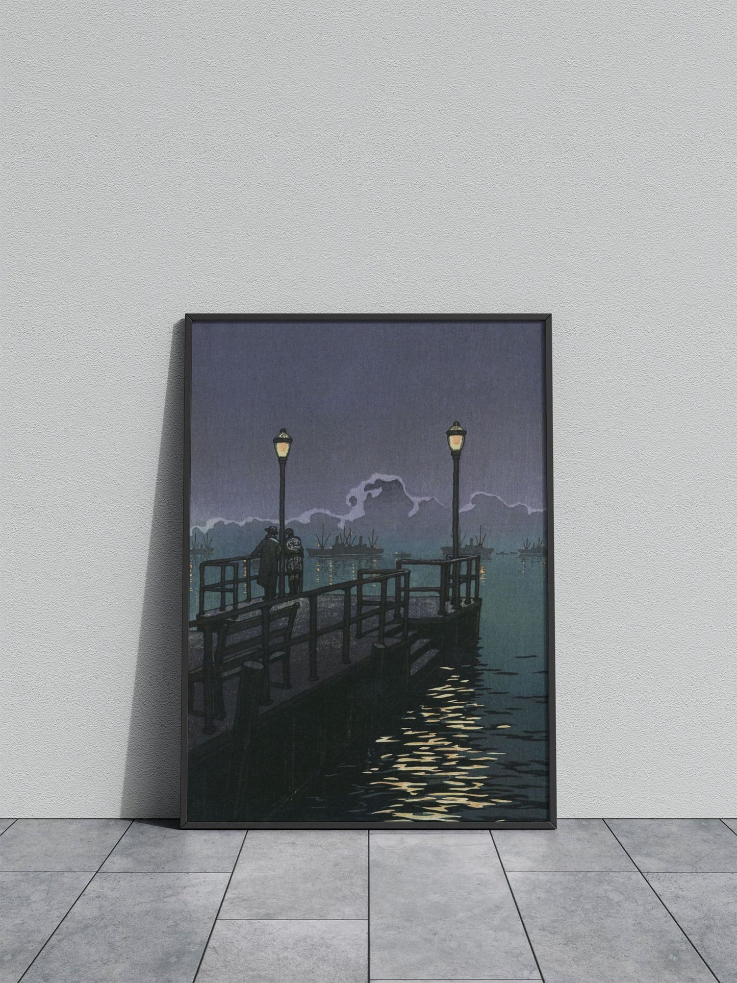 Pier at Otaru Asian Style Poster | Wall Art for H ome & Office | High-Quality Print