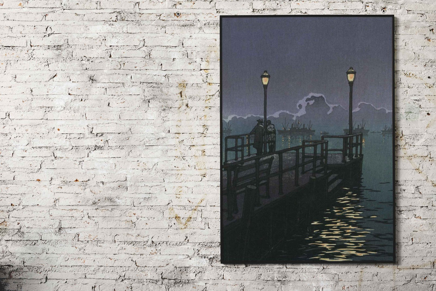 Pier at Otaru Asian Style Poster | Wall Art for H ome & Office | High-Quality Print