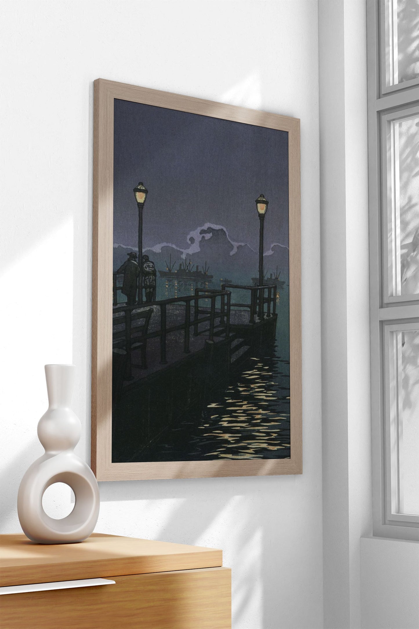 Pier at Otaru Asian Style Poster | Wall Art for H ome & Office | High-Quality Print