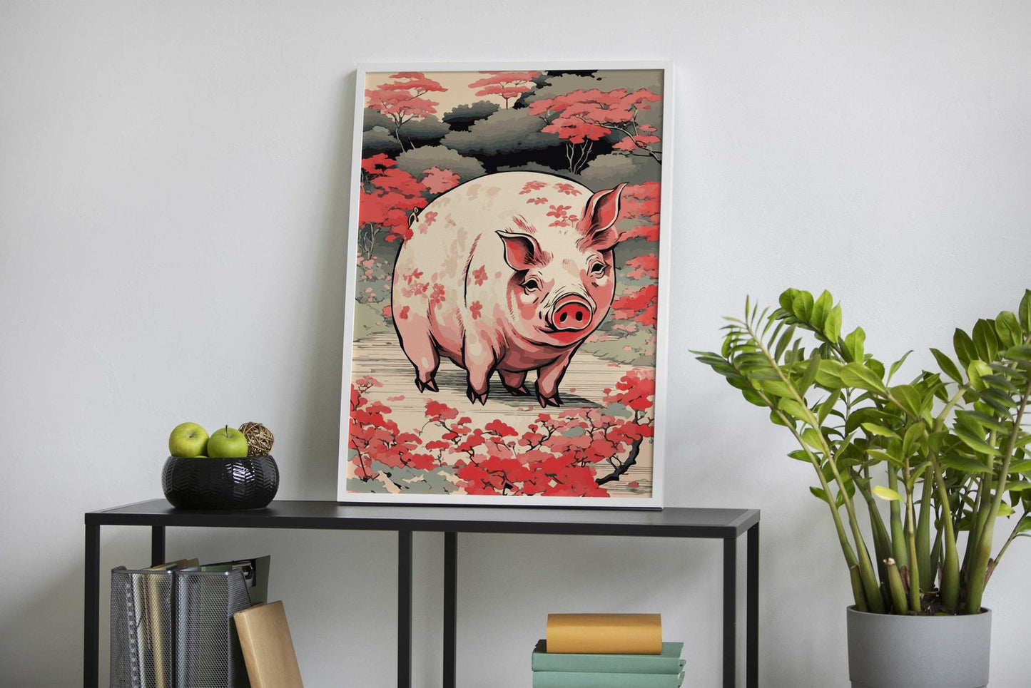 Pig Japanese Chinese 6 Asian Style Poster | W all Art for Home & Office | High-Quality Print
