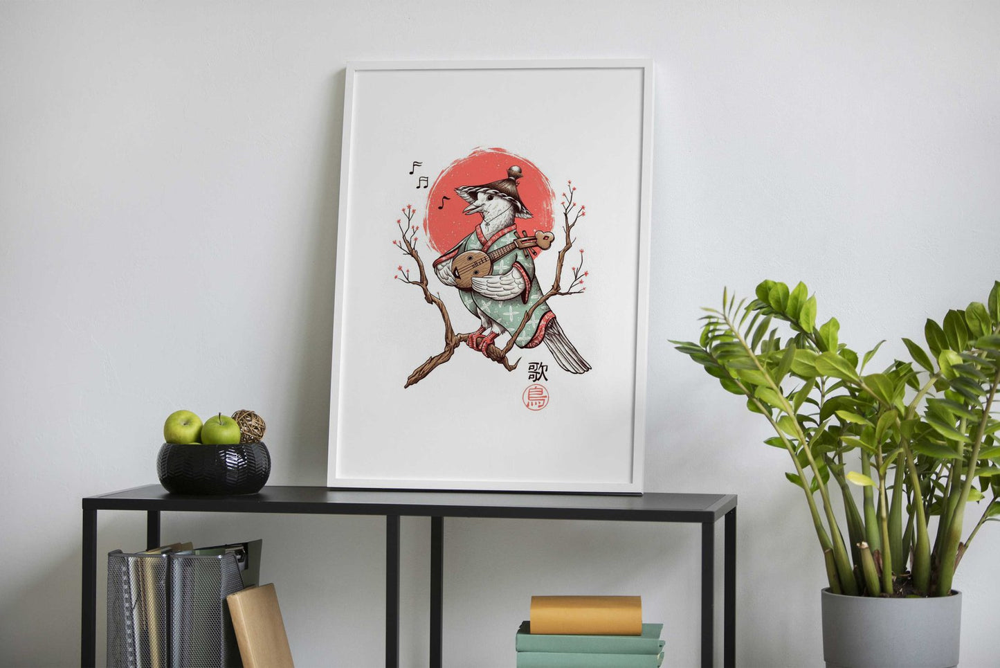 Pigeon Asian Style Poster | Wall Art for Home  & Office | High-Quality Print
