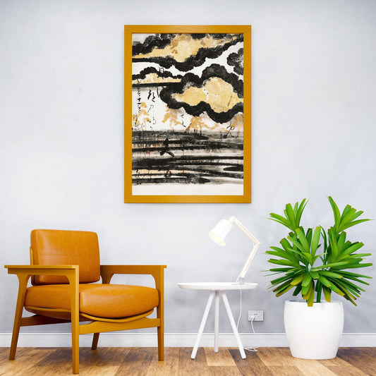 Pine on a Beach Asian Style Poster | Wall Art f or Home & Office | High-Quality Print