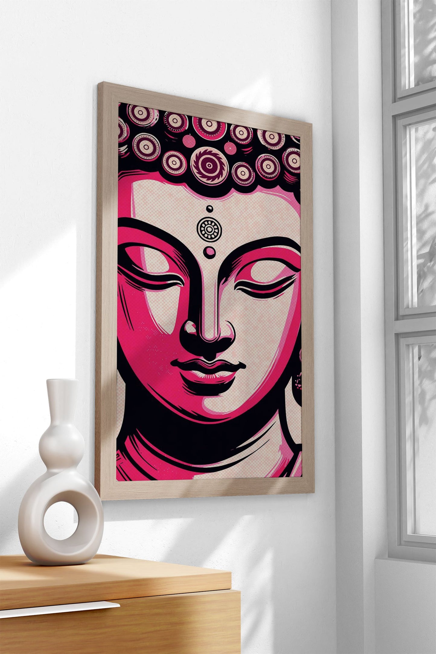 Pink Buddha Asian Style Poster | Wall Art for H ome & Office | High-Quality Print