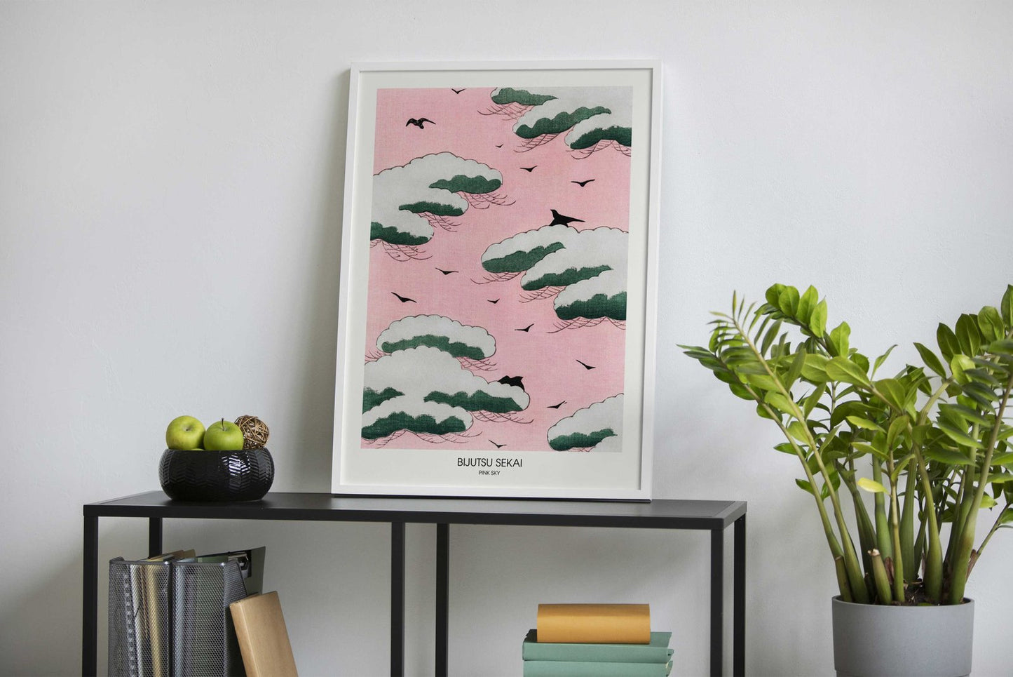 Pink sky illustration Asian Style Poster | Wall A rt for Home & Office | High-Quality Print