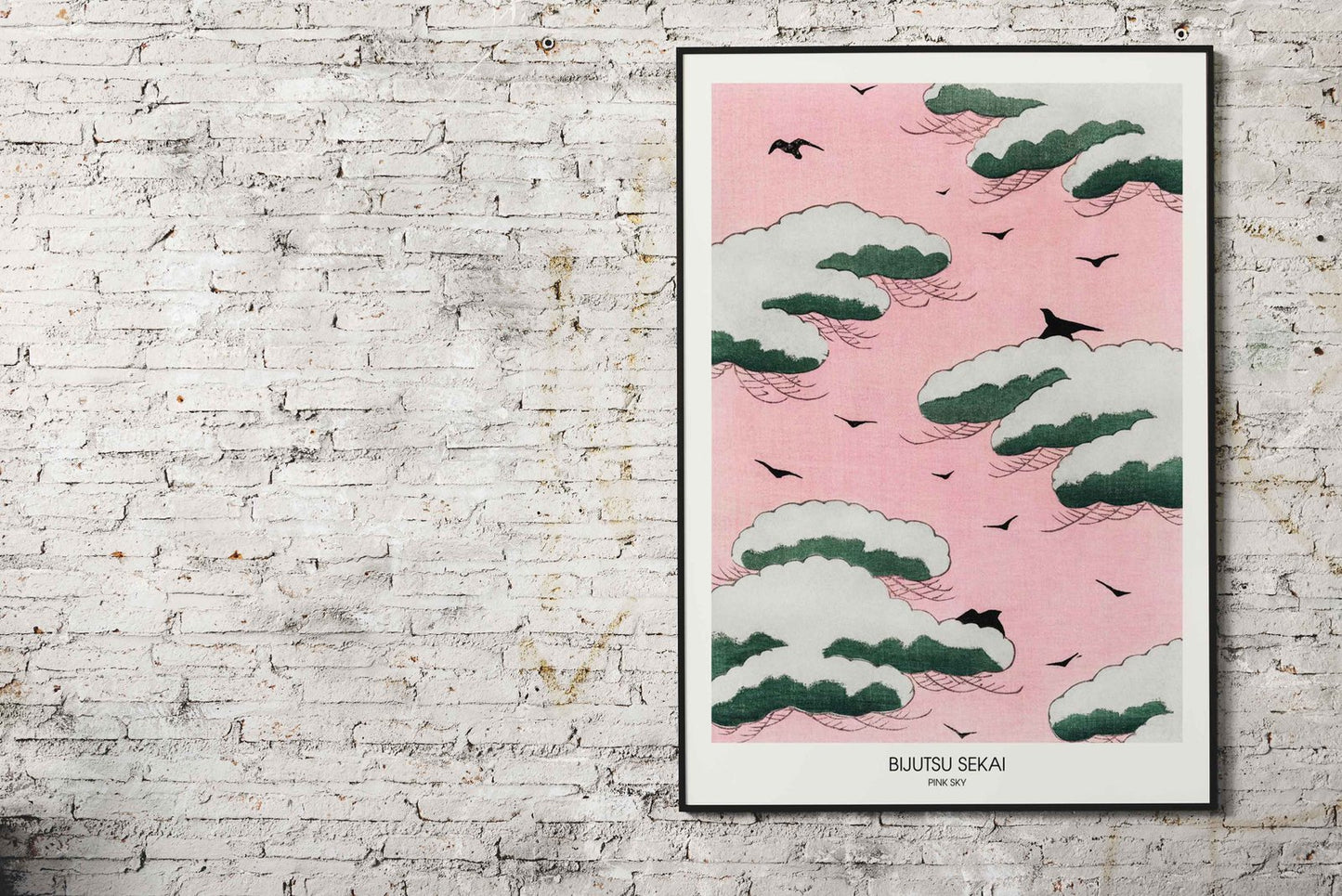 Pink sky illustration Asian Style Poster | Wall A rt for Home & Office | High-Quality Print