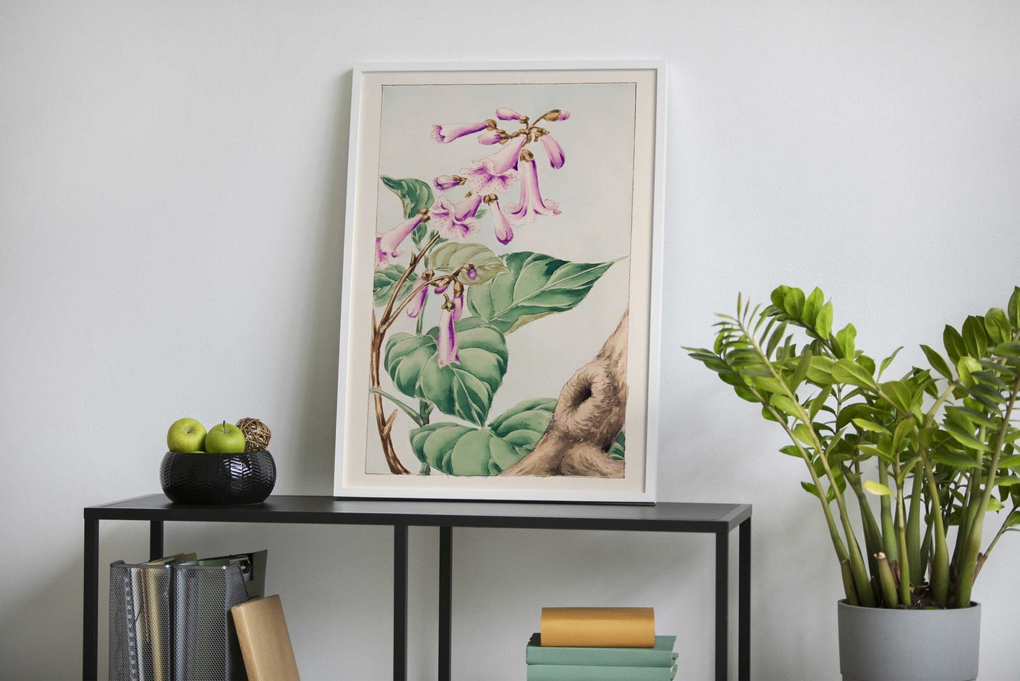 Pink Trumpet Flower Asian Style Poster | Wall  Art for Home & Office | High-Quality Print