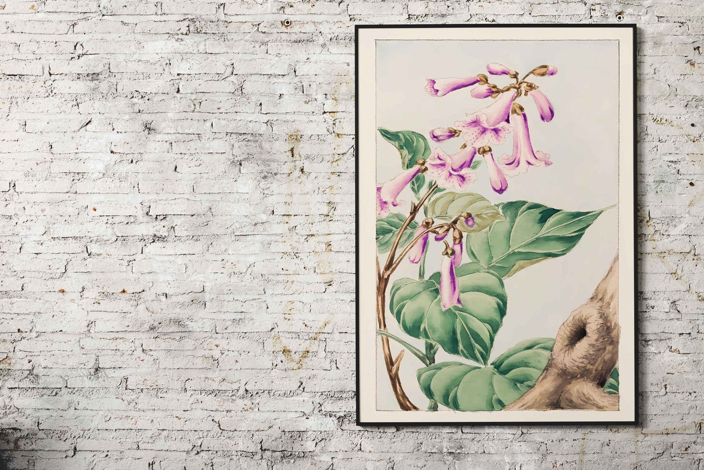 Pink Trumpet Flower Asian Style Poster | Wall  Art for Home & Office | High-Quality Print
