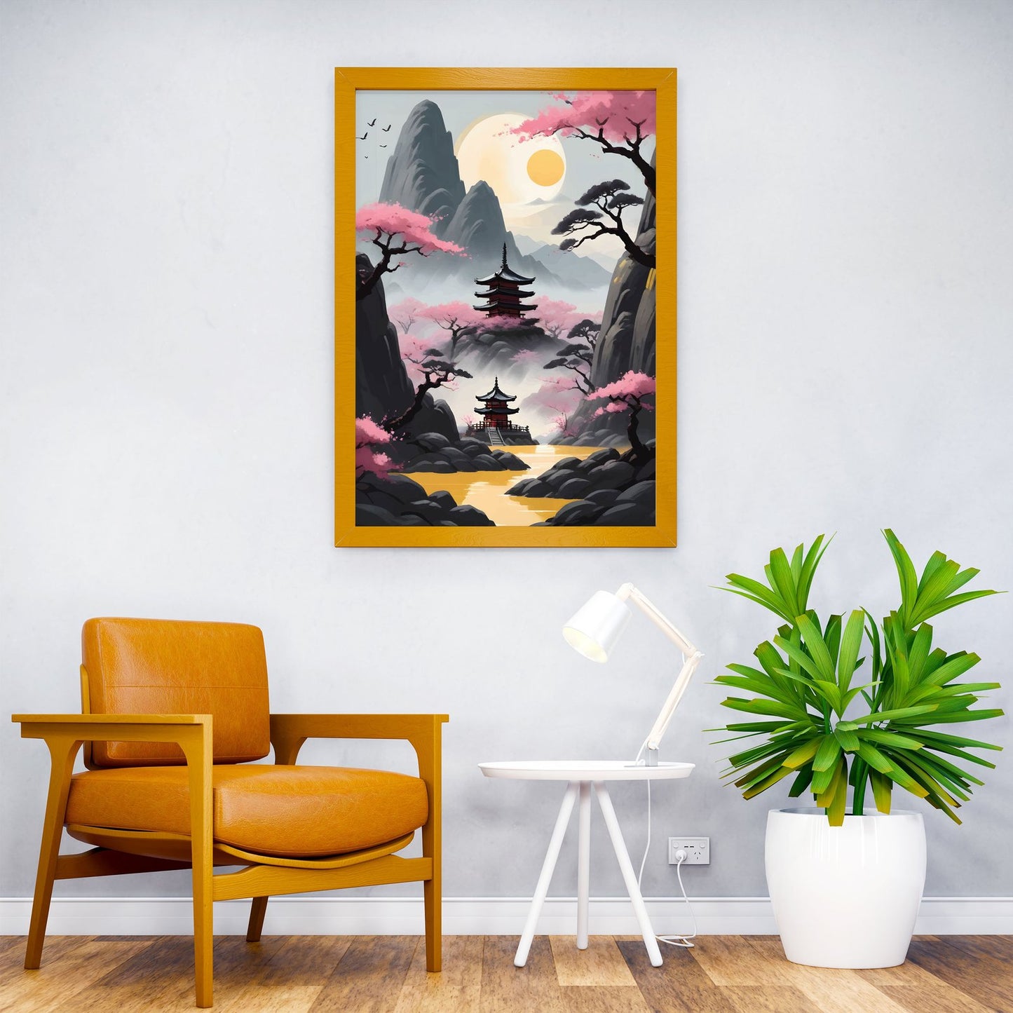 Pink cherry blossoms Asian Style Poster | Wall  Art for Home & Office | High-Quality Print